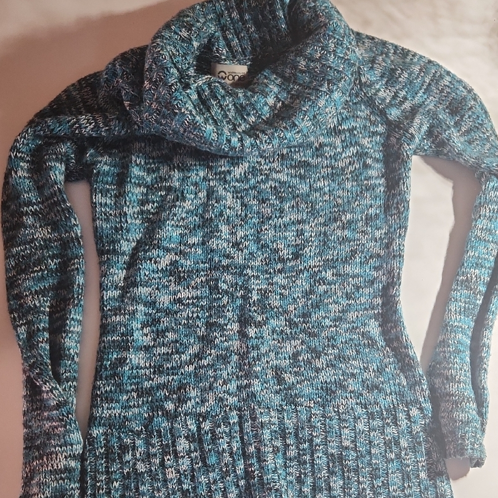 Warehouse Teal Cowl Neck Sweater
